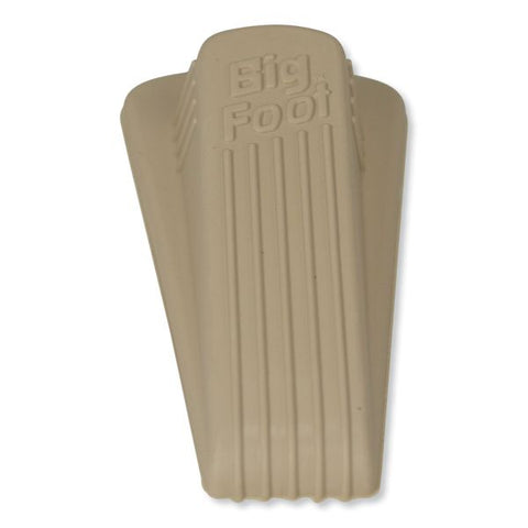 Master Caster Big Foot Doorstop, No Slip Rubber Wedge, 2.25w x 4.75d x 1.25h, Beige