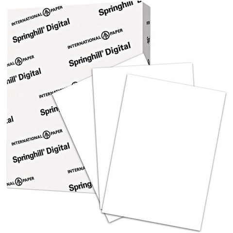 Springhill Digital Index White Card Stock, Smooth, 110 lb, 8 1/2 x 11, 250 Sheets/Pack