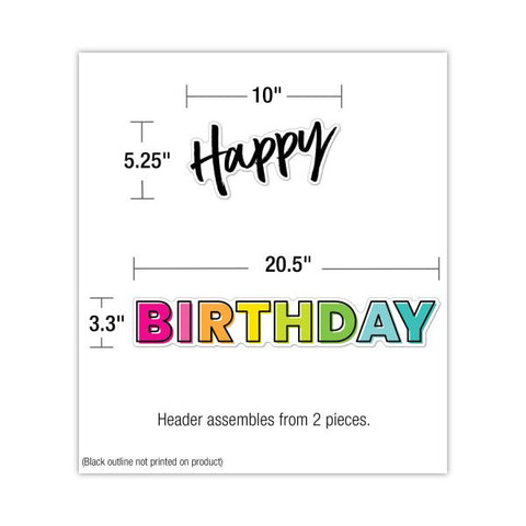 Carson-Dellosa Education Kind Vibes Mini Bulletin Board Set, Birthday, 56 Pieces