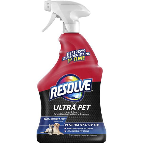 Resolve Ultra Stain/Odor Remover For Cat, Dog - Recommended for Stain Removal, Odor Removal, Urine Stain, Feces, Urine Smell, Vomit, Red Wine, Juice, Residue, Food Stain - 1 quart - 1