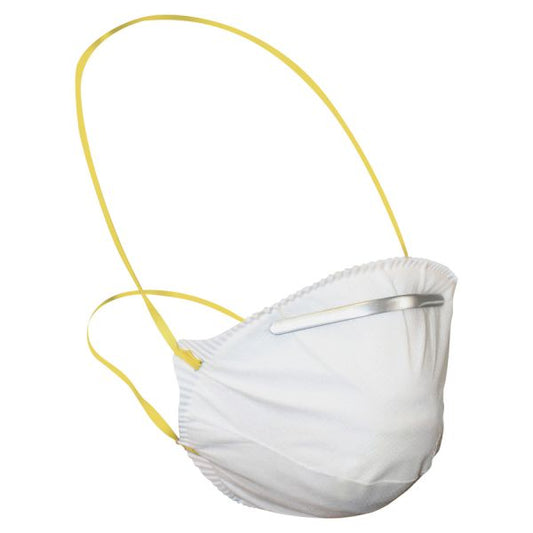 ProGuard Particulate Respirators Comfortable, Adjustable Nose-piece, Disposable - Mist, Dust, Respiratory, Pollen Protection - White - 20 / Box