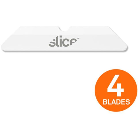 slice Safety Box Cutter Blades, Rounded Tip, Ceramic Zirconium Oxide, 4/Pack