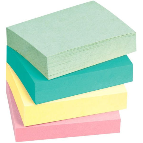 Post-it Notes Original Pads in Beachside Cafe Collection Colors, 1.38" x 1.88", 100 Sheets/Pad, 12 Pads/Pack