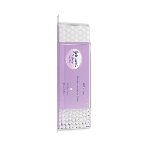 Johnson & Johnson Pure Cotton Swabs, Safety Swabs, 185/Pack