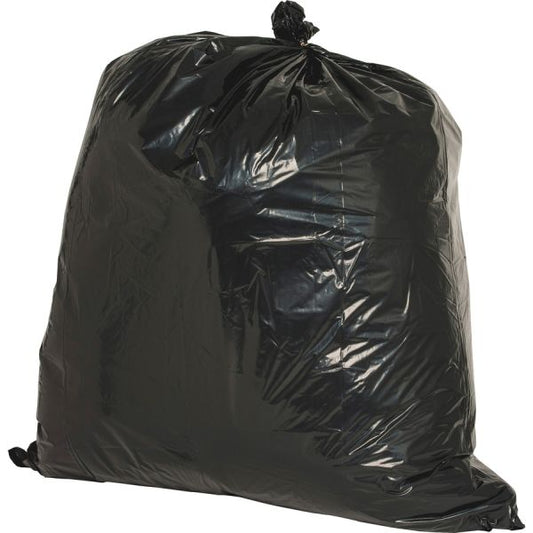 Nature Saver 33 Gallon Trash Bags, Black, Low-Density, 1.65 mil, 100/Carton Black Garbage Bag - Low-Density - 1.65 mil Thickness - 33 Gallon Capacity - 100/ Carton