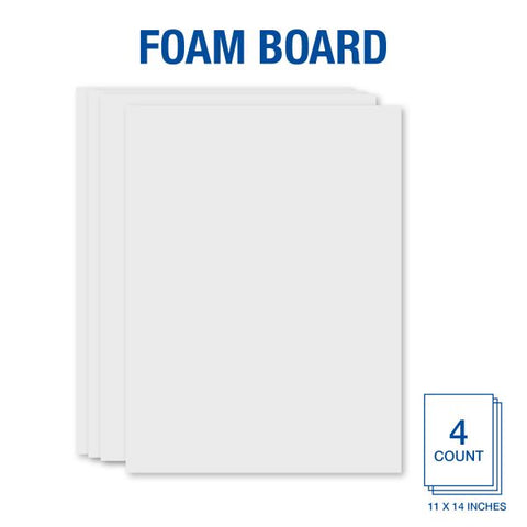 White Foam Board White Foam Board, 11"x14", 4/PK