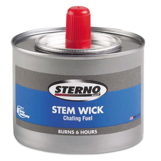 Sterno Chafing Fuel Can With Stem Wick, Methanol, 6 Hour Burn, 1.89 g, 24/Carton