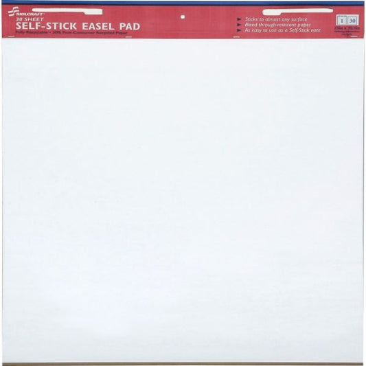 Self-Stick Easel Pads, 25" x 30", Pack Of 2 (AbilityOne 7530-01-393-0104)