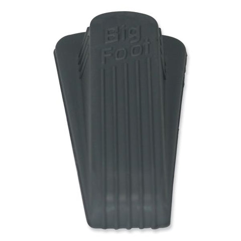 Master Caster Big Foot Doorstop, No Slip Rubber Wedge, 2.25w x 4.75d x 1.25h, Gray, 2/Pack