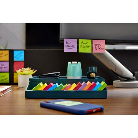 Post-it Super Sticky Notes, 1-7/8" x 1-7/8", Supernova Neons Collection, 90 Sheets Per Pad, Pack Of 18 Pads