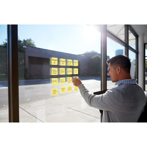 Post-it Dispenser Notes Super Sticky Pop-up 3 x 3 Note Refill, 3" x 3", Canary Yellow, 90 Sheets/Pad, 12 Pads/Pack