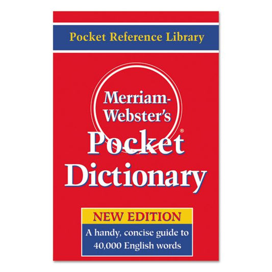 Merriam Webster Pocket Dictionary, Paperback, 416 Pages