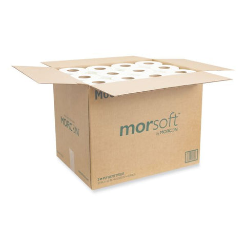 Morcon Paper Morsoft Millennium Toilet Paper, 2-Ply, White, 4 1/2 x 3 7/8 Sheet, 600 Sheets/Roll, 48 Rolls/Carton