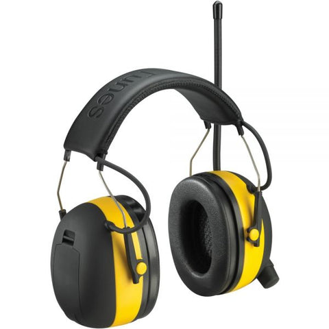 Tekk Protection Protection Digital WorkTunes Earmuffs Stereo - Yellow, Black - Wired - Over-the-head - Binaural - Circumaural