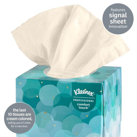 Kleenex Boutique White Facial Tissue for Business, Pop-Up Box, 2-Ply, 95 Sheets/Box, 6 Boxes/Pack