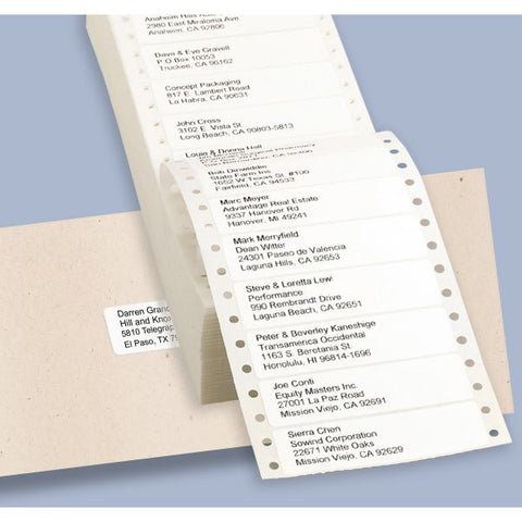 Avery Dot Matrix Printer Mailing Labels, Pin-Fed Printers, 0.94 x 3.5, White, 5,000/Box