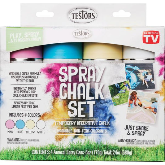 Testors 4-Color Spray Chalk Set 6 fl oz - 1 / Kit - Assorted