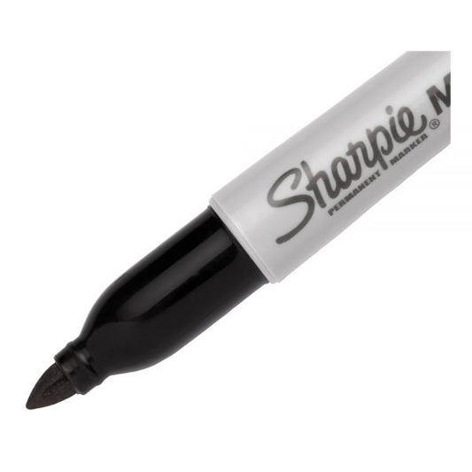 Sharpie Mini Permanent Markers, Fine Point, Gray Barrel, Black Ink, Canister Of 72 Markers