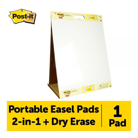 Post-it Easel Pads Dry Erase Tabletop Easel Unruled Pad, 20 x 23, White, 20 Sheets