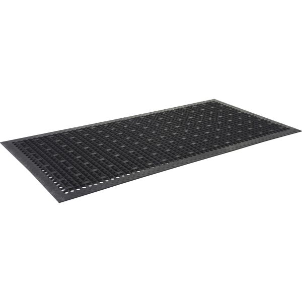 Genuine Joe Versa-Lite Outdoor Utility Floor Mat 36" x 60" - Rubber - Black