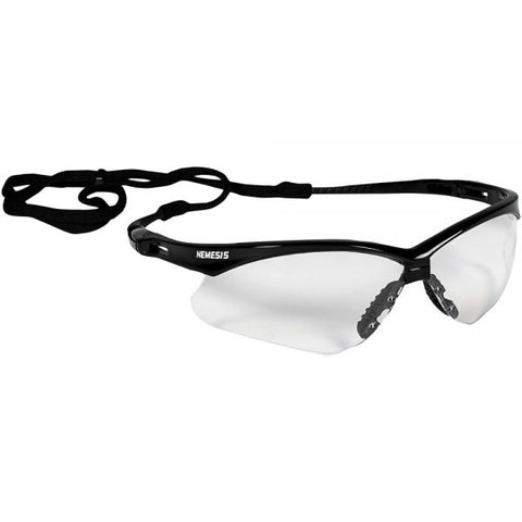 KleenGuard Nemesis Safety Glasses, Black Frame, Clear Anti-Fog Lens