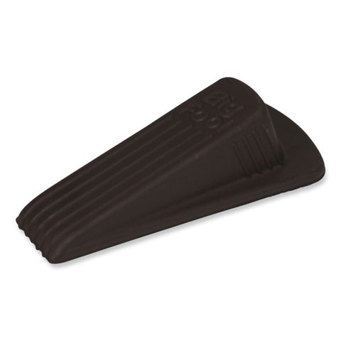 Master Caster Big Foot Doorstop, No Slip Rubber Wedge, 2.25w x 4.75d x 1.25h, Brown