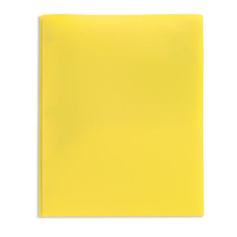 2-Pocket School-Grade Poly Folders With Prongs, 8-1/2" x 11", Assorted Colors, Pack Of 24