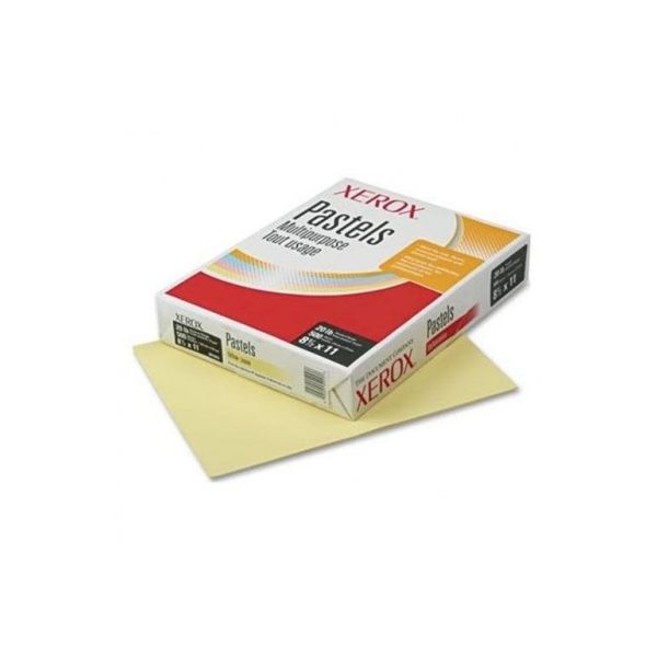 Xerox Vitality Pastel Multipurpose Colored Paper, 20 lb, 8 1/2 x 11, Yellow, 500 Sheets/Ream