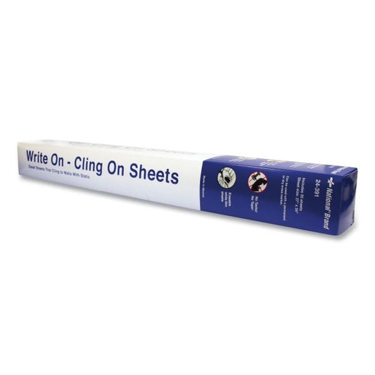 National Write On-Cling On Easel Pad, Unruled, 27 x 34, White, 35 Sheets