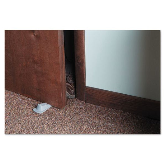 Master Caster Big Foot Doorstop, No Slip Rubber Wedge, 2.25w x 4.75d x 1.25h, Gray