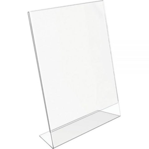 deflecto Classic Image Slanted Sign Holder, Portrait, 8.5 x 11 Insert, Clear