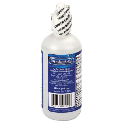 First Aid Only Refill for SmartCompliance General Business Cabinet, 4 oz Eyewash Bottle