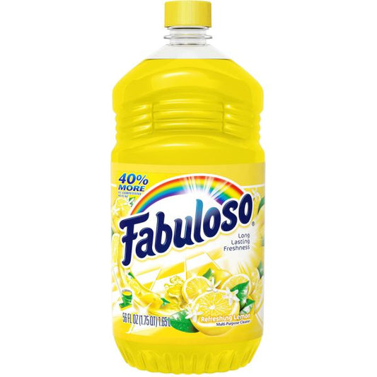 Fabuloso Multi-Purpose Cleaner 56 fl oz (1.8 quart) - Lemon Scent - 1 Bottle - Yellow