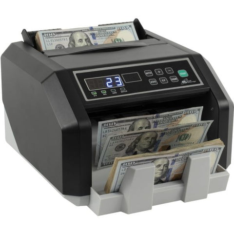 Royal Sovereign Back Load Bill Counter with Counterfeit Detection, 1,400 Bills/min, 12.24 x 10.16 x 7.01, Black/Silver