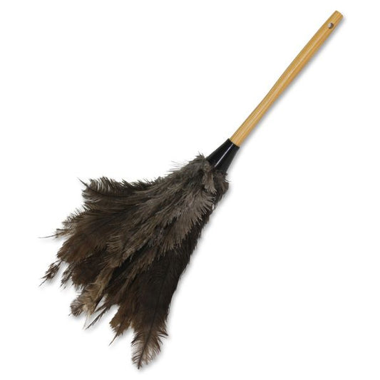 Impact Products Economy Ostrich Feather Duster 23" Length - Wood/Ostrich Feathers - Brown