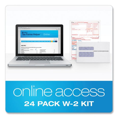 TOPS W-2 Tax Forms Kit, Fiscal Year: 2022, Six-Part Carbonless, 8.5 x 5.5, 2 Forms/Sheet, 24 Forms Total, 2021 Tax Season