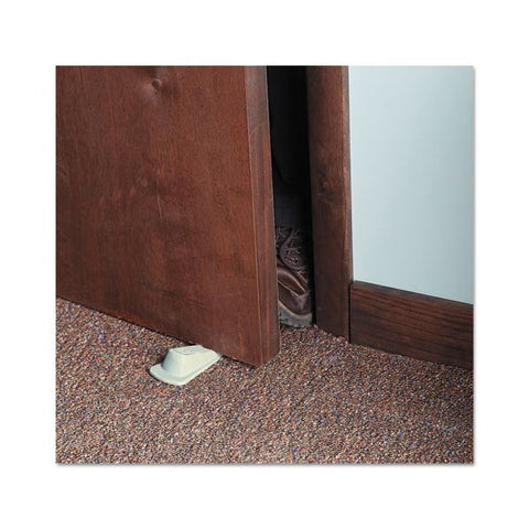 Master Caster Big Foot Doorstop, No Slip Rubber Wedge, 2.25w x 4.75d x 1.25h, Beige, 2/Pack