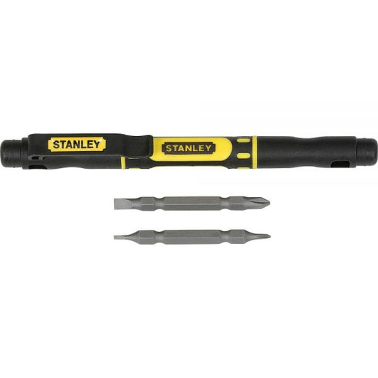 Stanley 4 in-1 Pocket Screwdriver, Black/Yellow