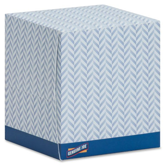 Genuine Joe 2-Ply Facial Tissues 85 Tissues/ Box - 36 Boxes/ Carton - 2-Ply - White Tissues