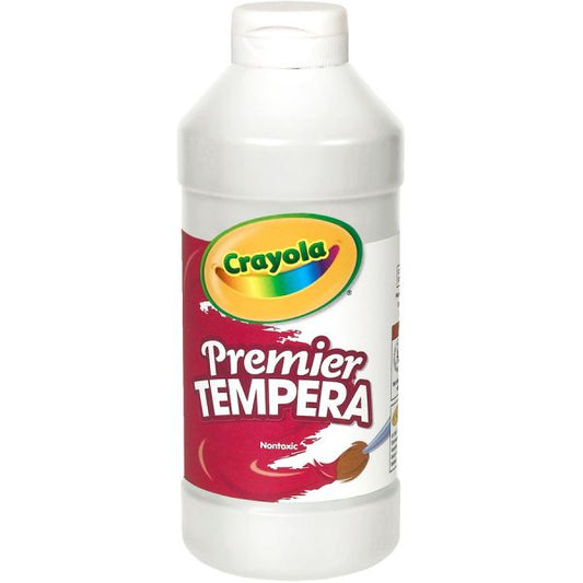 Crayola Premier Tempera Paint 16 oz Size - White - 1 Each