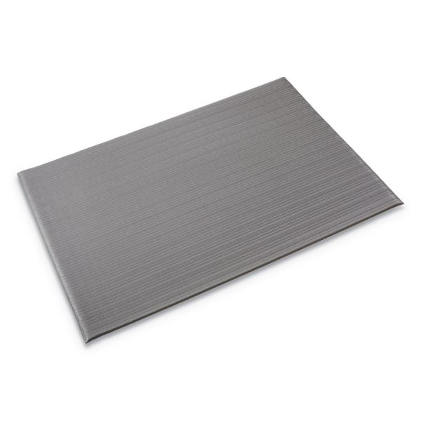 Crown Ribbed Anti-Fatigue Mat, Vinyl, 27 x 36, Gray