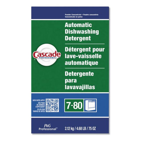 Cascade Professional Automatic Dishwasher Detergent Powder, Fresh Scent, 75 oz Box, 7/Carton