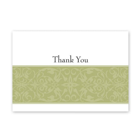 Great Papers! Sage Swirl Thank You Cards with Envelopes, 4.875"x3.375", 50 Count