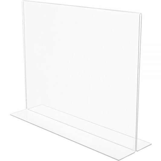 Deflect-o Anti-Glare Double-Sided Sign Holder 11" x 8.50" Insert Size - Acrylic - Clear - 1 Each