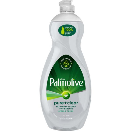 Palmolive Pure/Clear Ultra Dish Soap Liquid - 32.5 fl oz (1 quart) - 1 Each - Clear