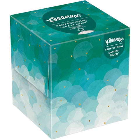 Kleenex Boutique White Facial Tissue, 2-Ply, Pop-Up Box, 95 Sheets/Box