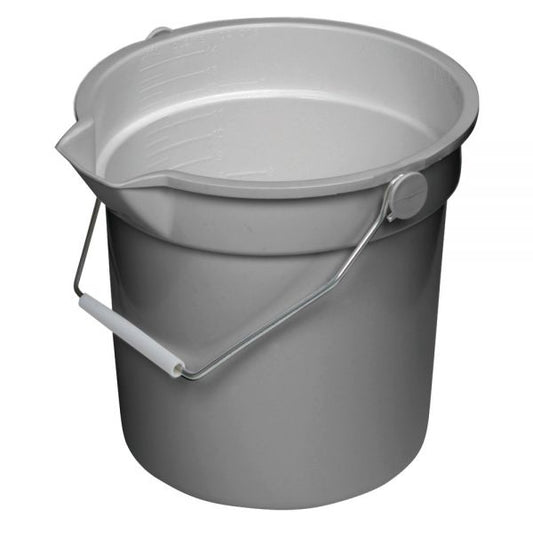 Continental Huskee Buckets, 14 Quart, Gray