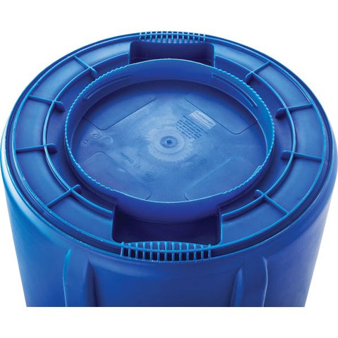 Rubbermaid Commercial Brute 32-Gallon Vented Recycling Container 27.3" Height - 32 Gallon Capacity - Plastic - Blue